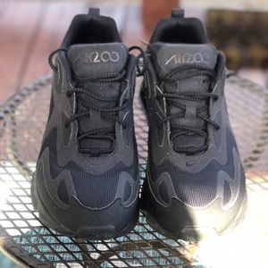 Gently worn Nike Air Max 200 Size 12 black on black mesh and suede